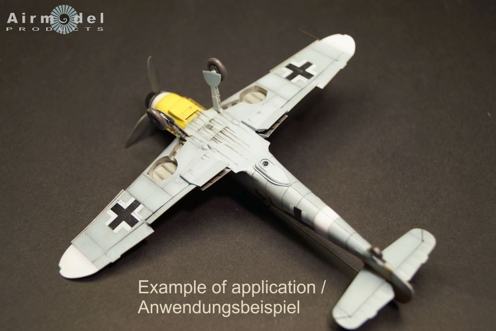 Bf 109 F/G/K  Flaps, Cooling Flaps and  leading edge slats conversion 1/72